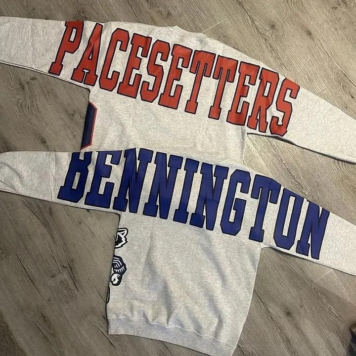 Custom Varsity Crewneck Sweatshirt School Spirit Pullover Casual Top