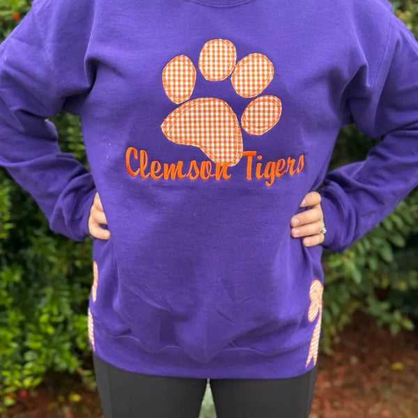 Women’s Team Spirit Sweatshirt – Applique Embroidered Side Bow Pullover