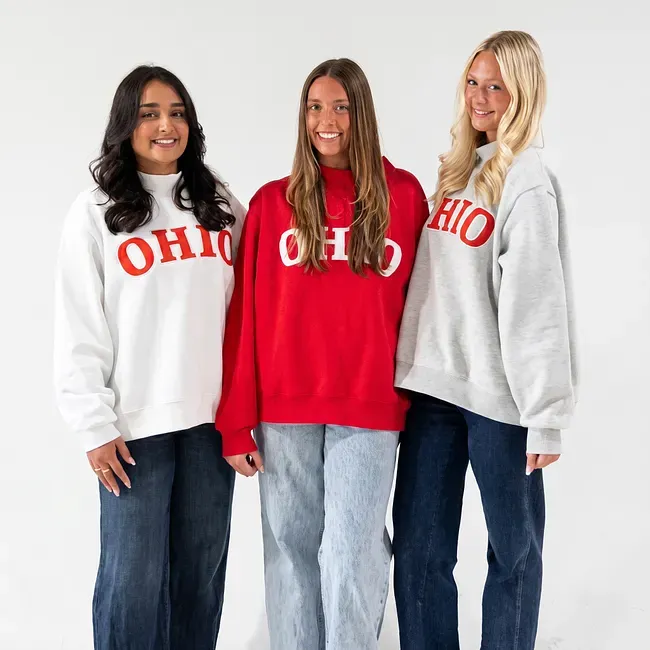 Custom Appliqué Embroidery Oversized Polka Dot Mockneck Pullover | Relaxed-Fit Half-Turtleneck with Vintage Dot Pattern