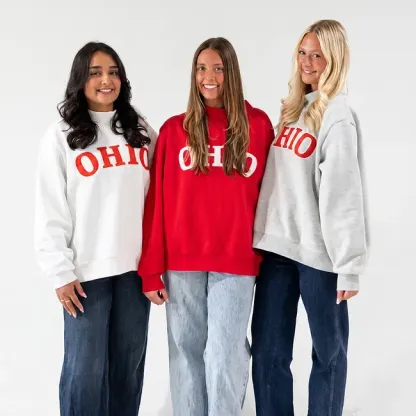 Custom Appliqué Embroidery Oversized Polka Dot Mockneck Pullover | Relaxed-Fit Half-Turtleneck with Vintage Dot Pattern