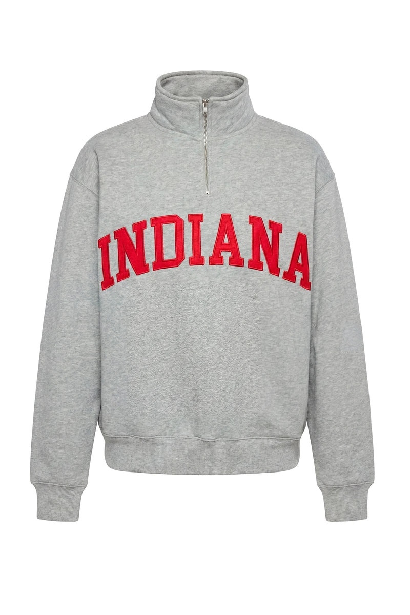 Indiana Quarter Zip Pullover | Women's College Game Day Sweatshirt | Vintage Campus Spirit Top
