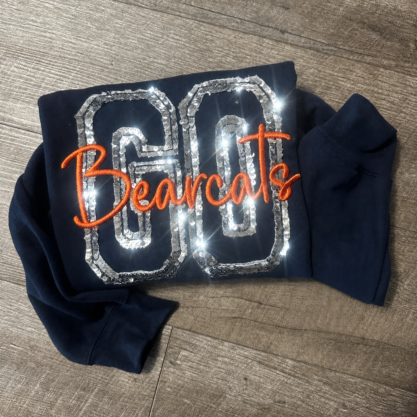 Sequin Mascot embroidered sweatshirt | Go team sweatshirt | embroidered sweatshirt | Mascot sweatshirt