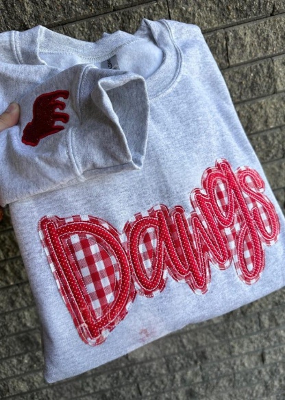 Mascot Sweatshirt/tshirt, Appliqué Crewneck, Gameday Spirit Wear, Cozy College Sweater