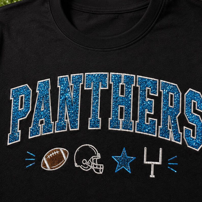 Glitter Applique Football Sweatshirt, Custom School Color Game Day Crewneck, Personalized Mascot Pullover, Tailgate Gift
