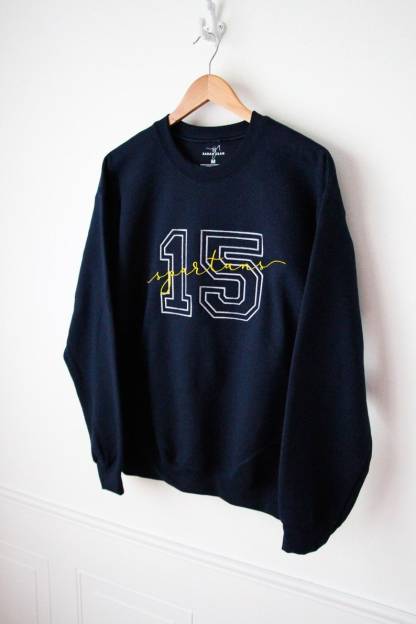Custom Embroidered Varsity Block Number Letter sweatshirt, personalized, Sport Team, Graduation Sweatshirt Crewneck