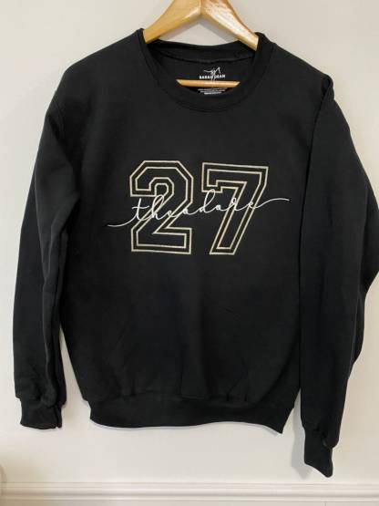 Custom Embroidered Varsity Block Number Letter sweatshirt, personalized, Sport Team, Graduation Sweatshirt Crewneck