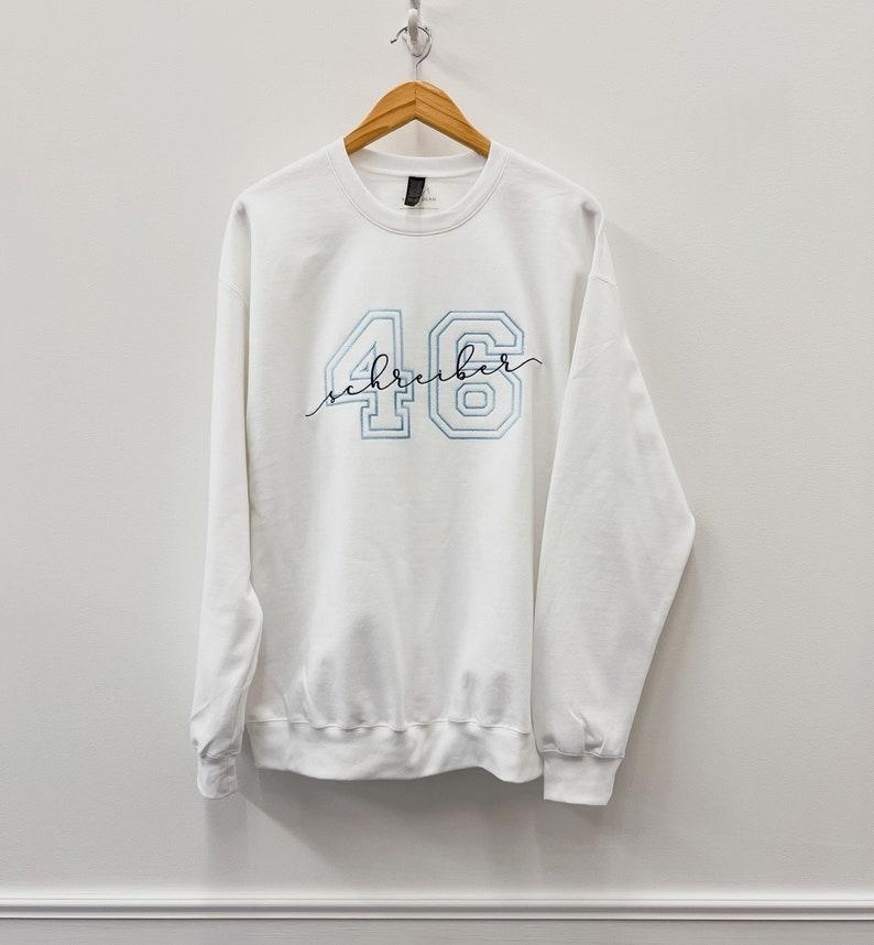 Custom Embroidered Varsity Block Number Letter sweatshirt, personalized, Sport Team, Graduation Sweatshirt Crewneck