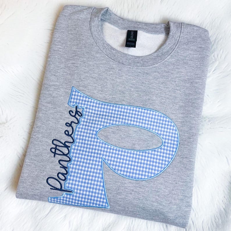 Custom School Mascot Embroidered Sweatshirt, Personalized Spirit Crewneck, Customized Team Sweatshirt, Game Day Pullover