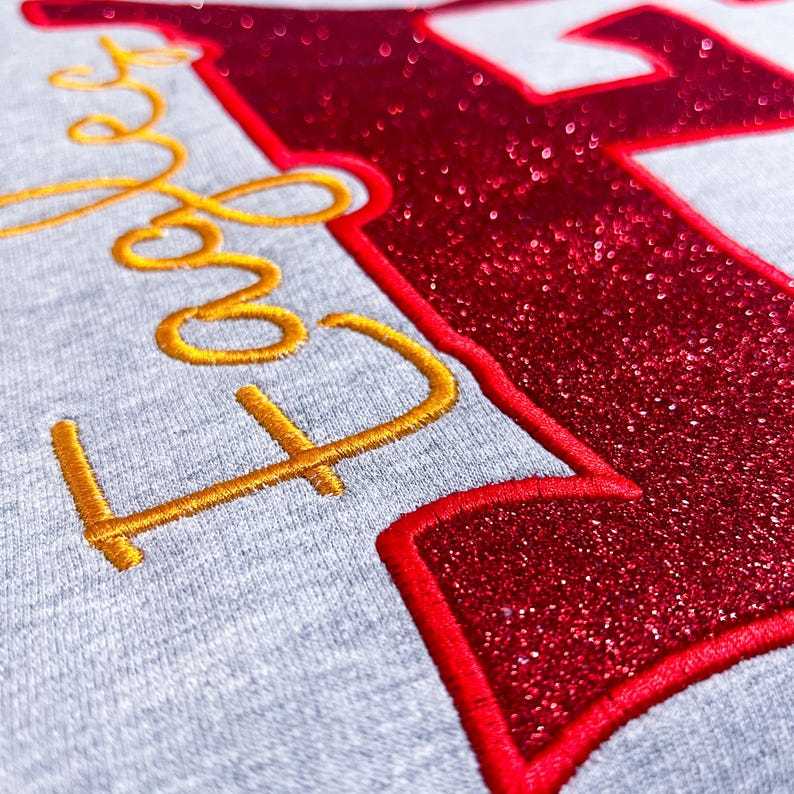 Custom School Mascot Embroidered Sweatshirt, Personalized Spirit Crewneck, Customized Team Sweatshirt, Game Day Pullover