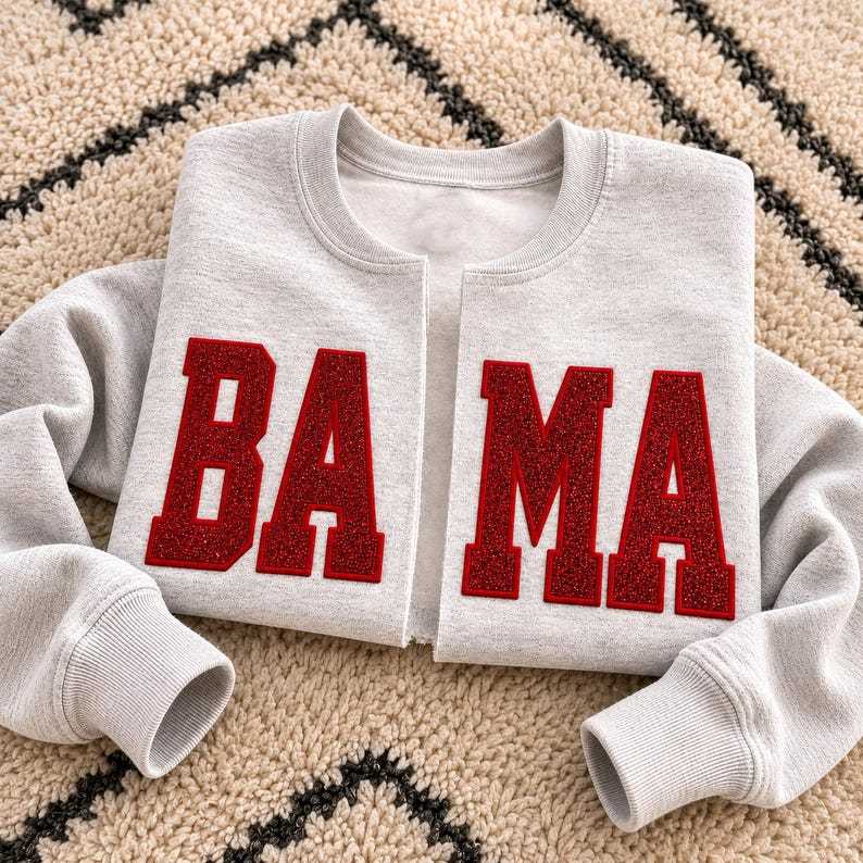 Custom Mascot Sweatshirt Cardigan, Split Front Team Crewneck, Glitter Applique School Spirit Shirt, Personalized Game Day Gear