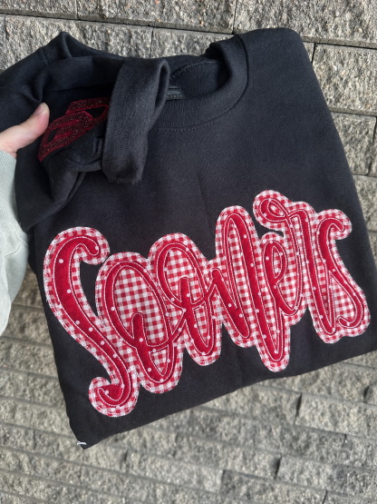 Mascot Sweatshirt/tshirt, Appliqué Crewneck, Gameday Spirit Wear, Cozy College Sweater