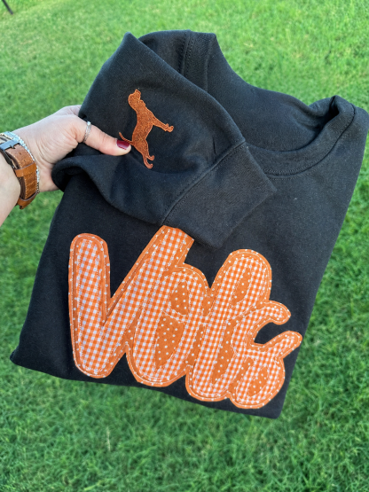Mascot Sweatshirt/tshirt, Appliqué Crewneck, Gameday Spirit Wear, Cozy College Sweater