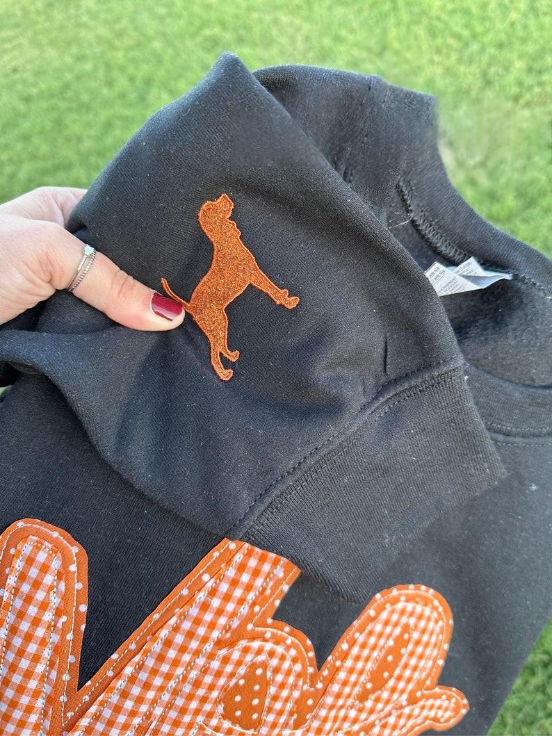 Mascot Sweatshirt/tshirt, Appliqué Crewneck, Gameday Spirit Wear, Cozy College Sweater