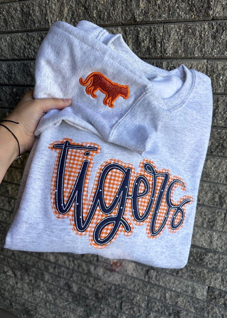 Mascot Sweatshirt/tshirt, Appliqué Crewneck, Gameday Spirit Wear, Cozy College Sweater