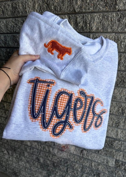 Mascot Sweatshirt/tshirt, Appliqué Crewneck, Gameday Spirit Wear, Cozy College Sweater