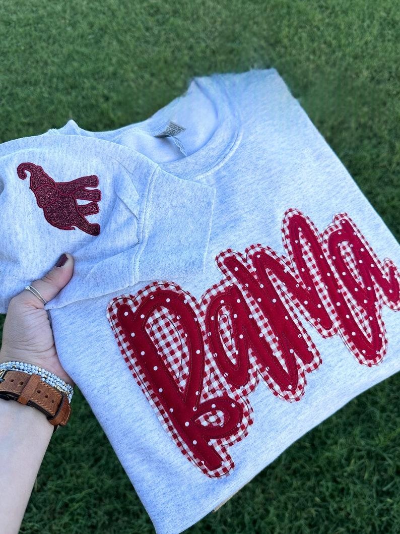 Mascot Sweatshirt/tshirt, Appliqué Crewneck, Gameday Spirit Wear, Cozy College Sweater