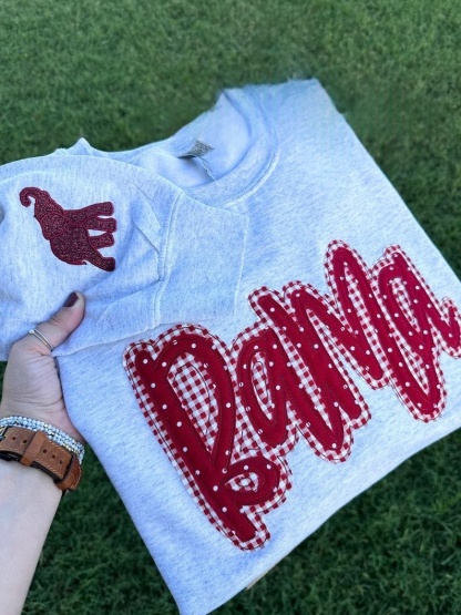Mascot Sweatshirt/tshirt, Appliqué Crewneck, Gameday Spirit Wear, Cozy College Sweater