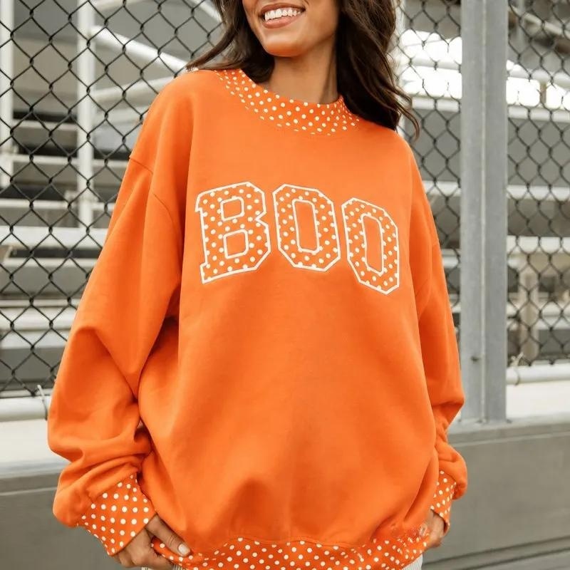 Custom Gingham Patchwork Embroidery College Team Polka Dot Check MockNeck Pullover