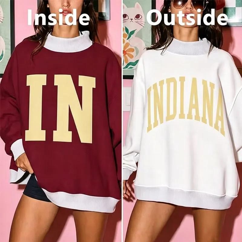Personalized Custom College Team Game Day Dual Colored Reversible Mockneck Pullover