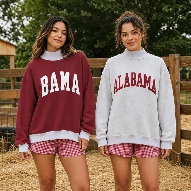 Personalized Custom College Team Game Day Dual Colored Reversible Mockneck Pullover