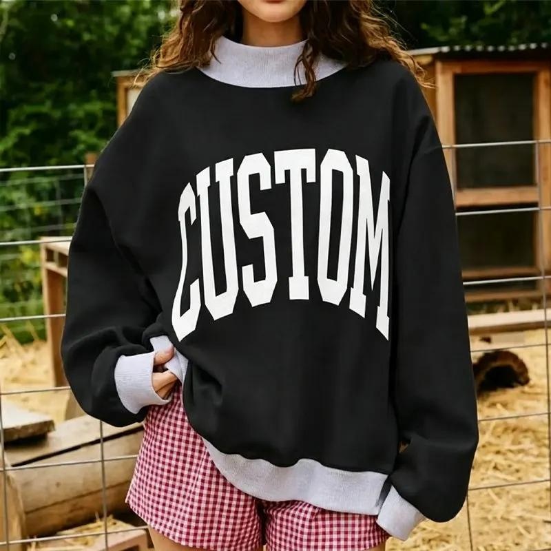 Personalized Custom College Team Game Day Dual Colored Reversible Mockneck Pullover