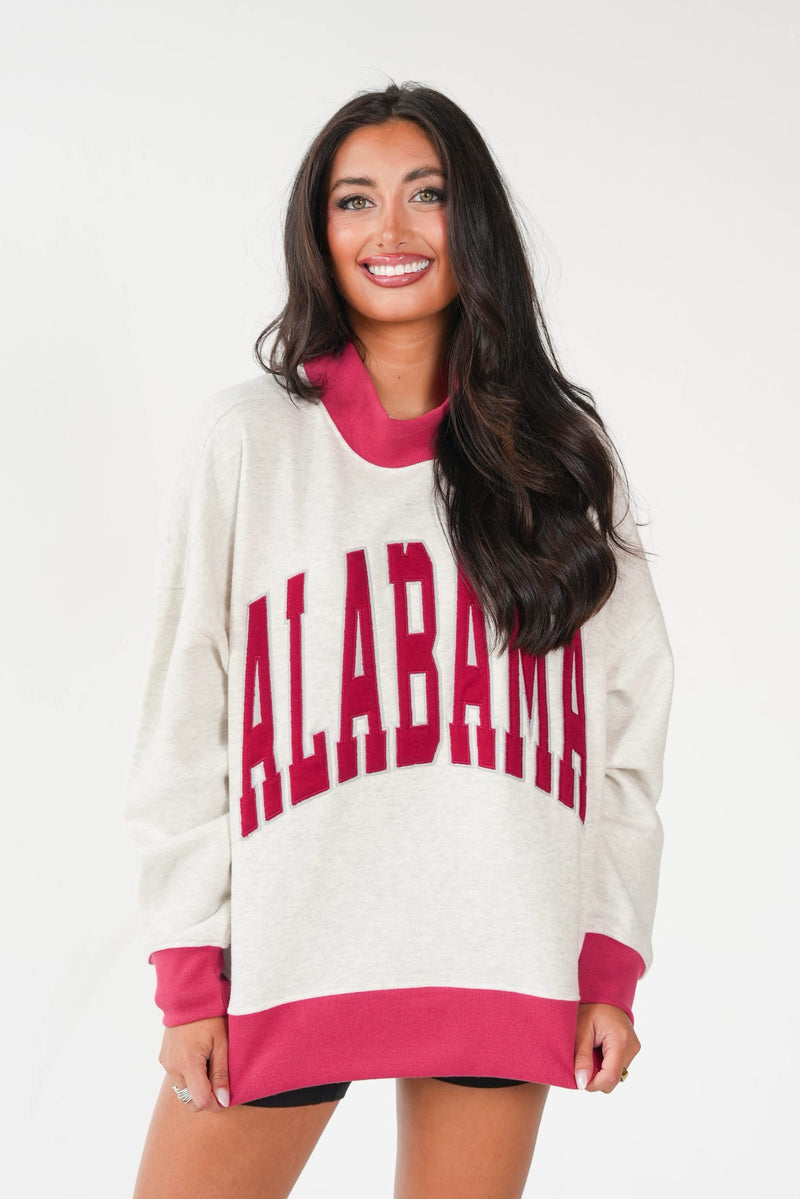 Custom Color Block Mockneck Sweatshirt