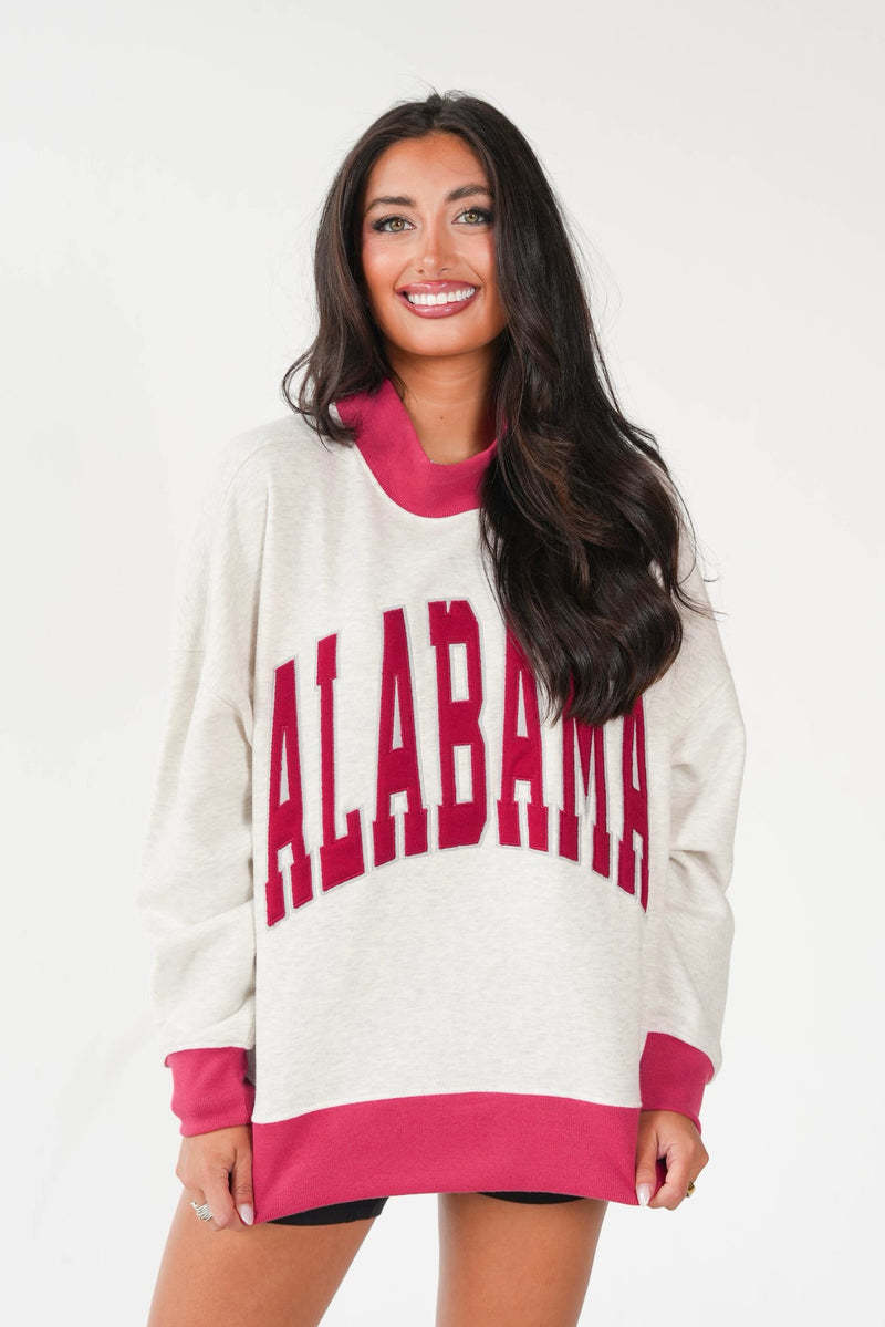 Custom Color Block Mockneck Sweatshirt