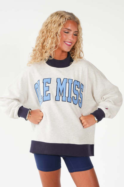 Custom Color Block Mockneck Sweatshirt