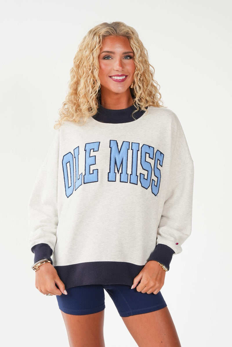 Custom Color Block Mockneck Sweatshirt