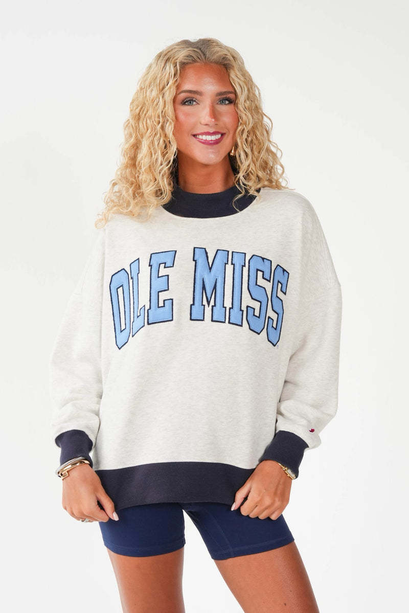Custom Color Block Mockneck Sweatshirt