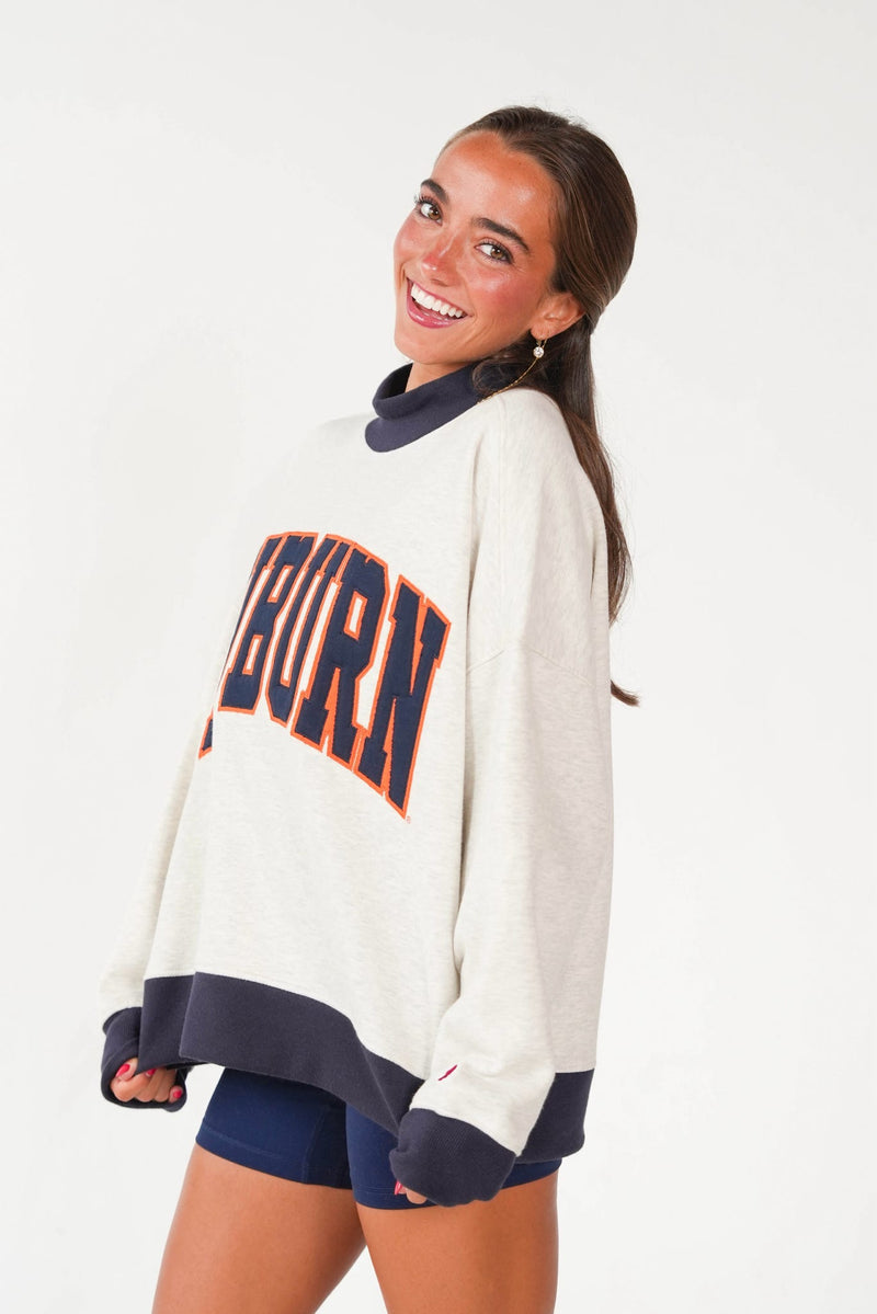 Custom Color Block Mockneck Sweatshirt