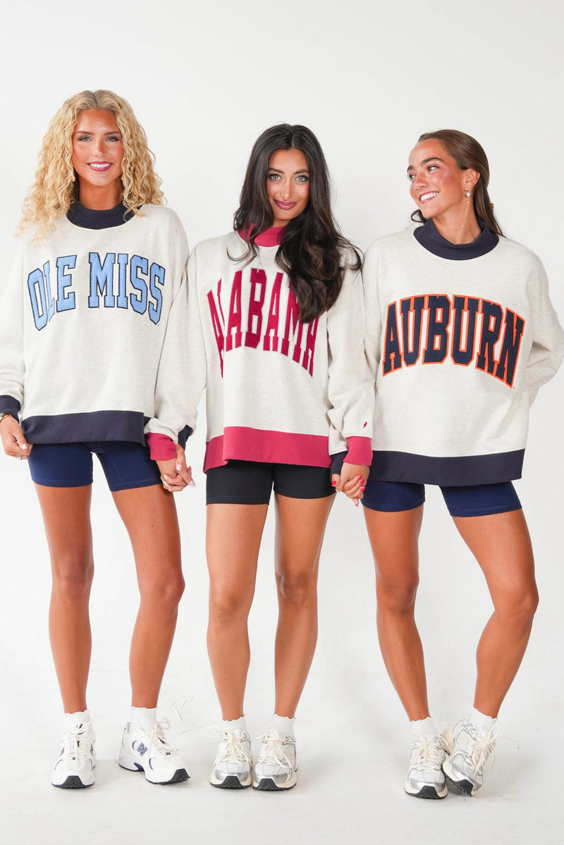 Custom Color Block Mockneck Sweatshirt