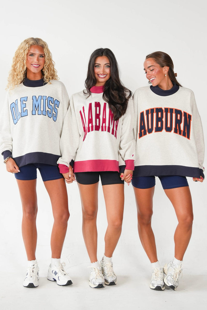 Custom Color Block Mockneck Sweatshirt