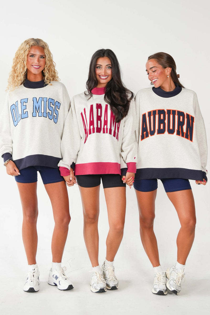 Custom Color Block Mockneck Sweatshirt