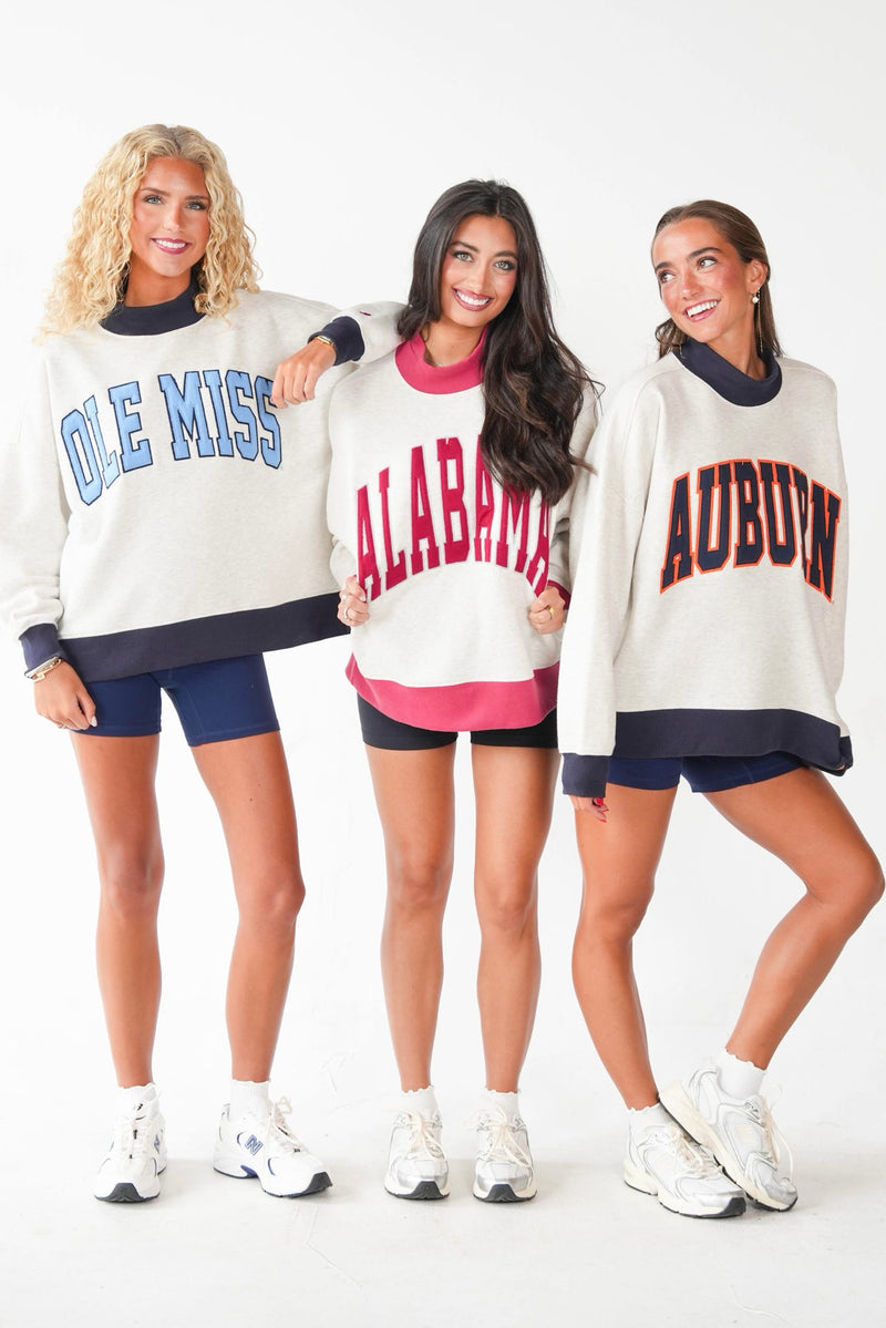 Custom Color Block Mockneck Sweatshirt