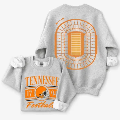 Vintage College Football 2 Sided Sweatshirt, Retro College Teams Stadium Football Shirt