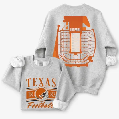 Vintage College Football 2 Sided Sweatshirt, Retro College Teams Stadium Football Shirt