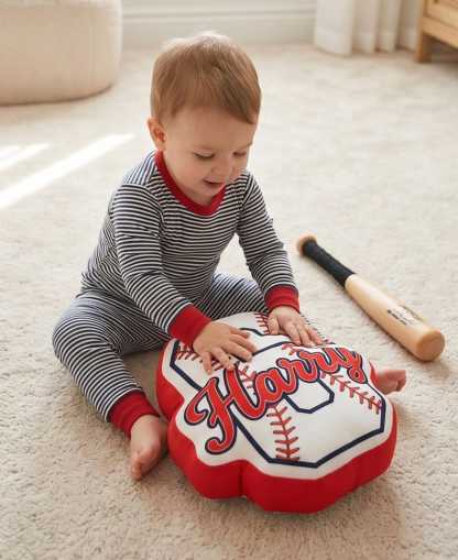 Custom Name Number Baseball Pillow, Custom Name Pillow, Personalized Name Pillow Gift, Softball Baseball Name Pillow