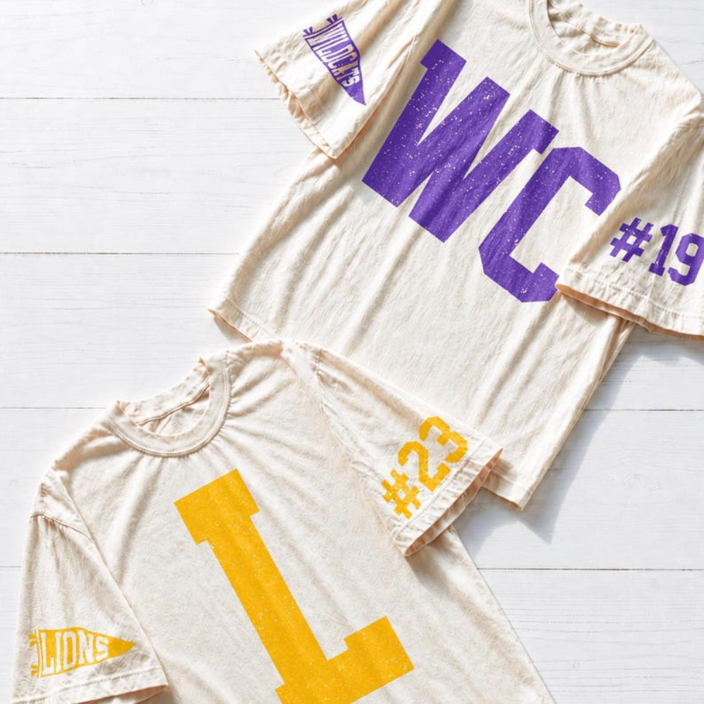 Custom Game Day Shirt, Team Spirit Tee, Mascot Initial & Number Shirt, Football Mom Shirt