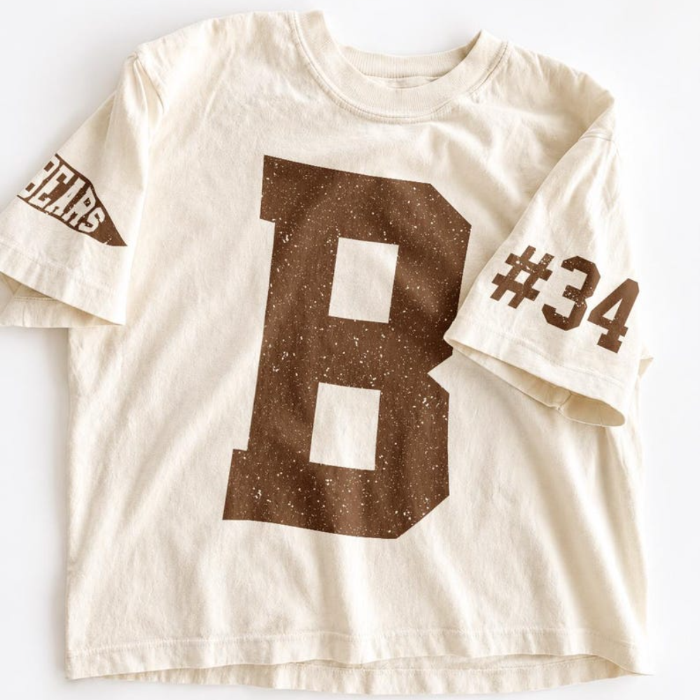 Custom Game Day Shirt, Team Spirit Tee, Mascot Initial & Number Shirt, Football Mom Shirt