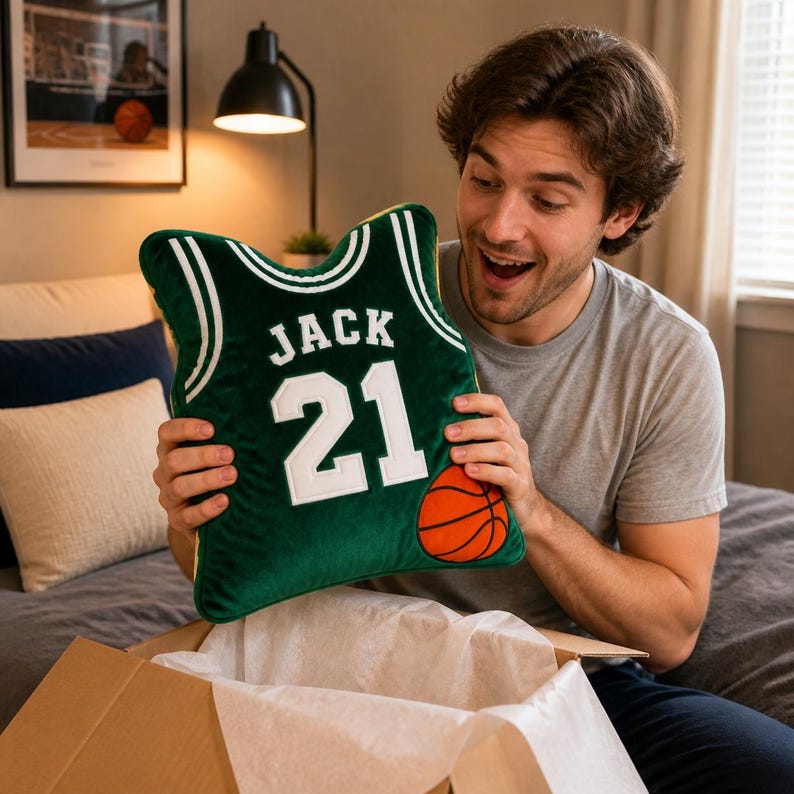 Personalized BasketballJersey Pillow Custom Name NumberPlush Cushion Sports Room Decor Gift,Jersey Pillow,Custom Jersey Pillow