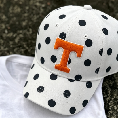 Personalized State Initial Polka Dot Baseball Cap – Custom Letter Game Day Hat | Game Day Wear