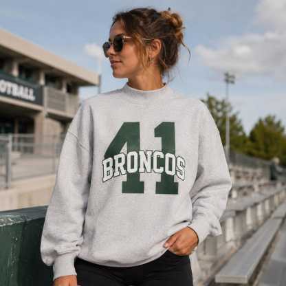 Custom Game Day Mockneck, Personalized Team Name Number Sweater, School Spirit Varsity Sweatshirt, Football Fan Gift