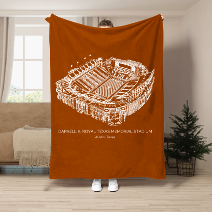 Darrell K Royal–Texas Memorial Stadium - College Football Blanket