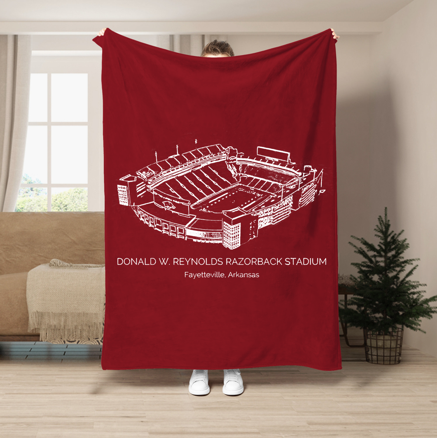 Donald W. Reynolds Razorback Stadium - College Football Blanket