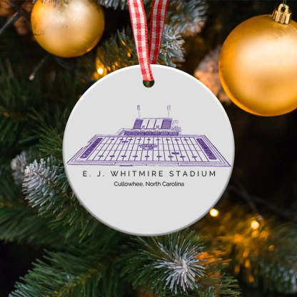 E. J. Whitmire Stadium College Football Ceramic Christmas Ornament
