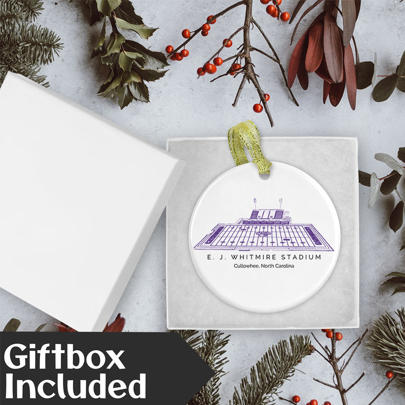 E. J. Whitmire Stadium College Football Ceramic Christmas Ornament