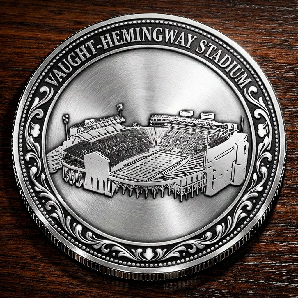 Custom Stadium Commemorative Coin Vaught-Hemingway Stadium - Ole Miss Rebels football, College Football Commemorative Coin