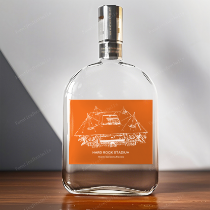 Hard Rock Stadium-Miami Dolphins, Miami Hurricanes Whiskey Bottles
