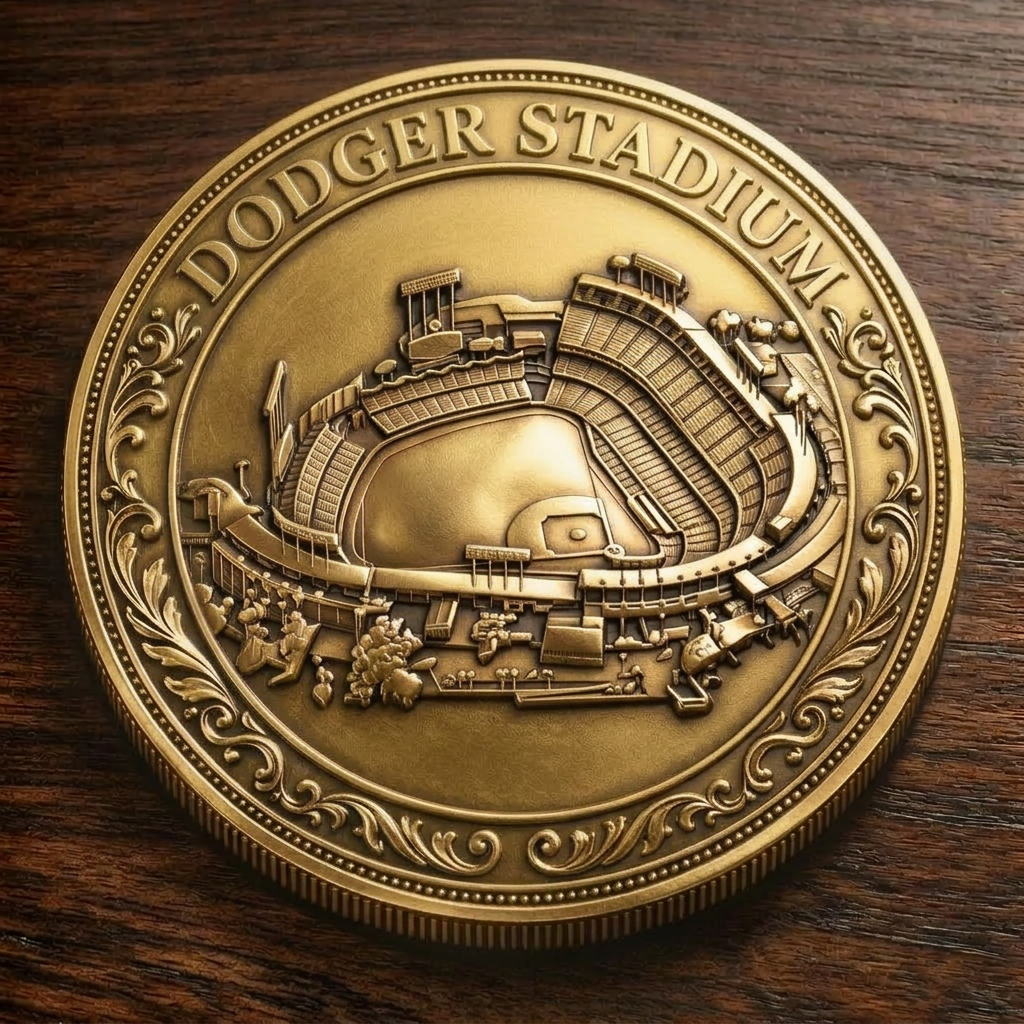 Custom Stadium Commemorative Coin Dodger Stadium - Los Angeles Dodgers baseball Commemorative Coin